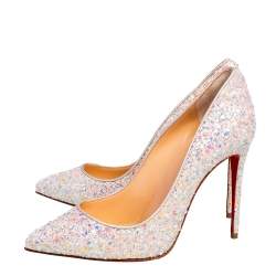 Pre Owned Christian Louboutin Multicolor Glitter Pigalle Follies Pumps Size 37