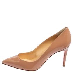 Pre Owned Christian Louboutin Beige Leather Pigalle Pumps Size 39.5