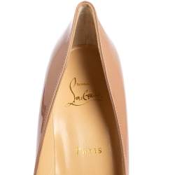 Pre Owned Christian Louboutin Beige Leather Pigalle Pumps Size 39.5