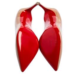 Pre Owned Christian Louboutin Beige Leather Pigalle Pumps Size 39.5