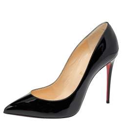 Christian Louboutin Black Patent Leather Pigalle Follies Pointed Toe Pumps  Size 40.5 Christian Louboutin