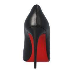 Pre Owned Christian Louboutin Black Nappa Leather 100mm Kate Pumps EU 39
