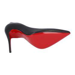 Pre Owned Christian Louboutin Black Nappa Leather 100mm Kate Pumps EU 39