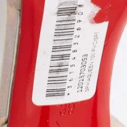 مملوكة مسبقًا Christian Louboutin Multicolor Iridescent Leather and PVC Spikaqueen Ankle-Strap Pumps Size 39