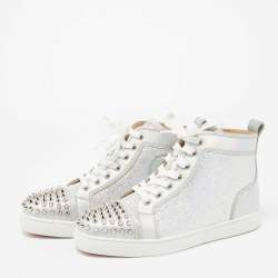 Christian Louboutin - Louis Orlato Spikes Iridescent Leather High-Top  Sneakers - Blue Christian Louboutin