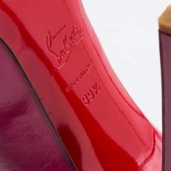 Pre Owned Christian Louboutin Pink Leather Daffodile Platform Pumps Size 39.5