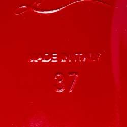 مملوكة مسبقًا Christian Louboutin Beige/Black Raffia and Spiked Leather Marivodu Slide Sandals Size 37