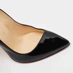 Pre Owned Christian Louboutin Black Patent Leather Corneille Pumps Size 36.5