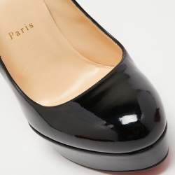Pre Owned Christian Louboutin Black Patent Leather Bianca Pumps Size 41