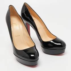 Pre Owned Christian Louboutin Black Patent Leather Bianca Pumps Size 41