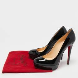 Pre Owned Christian Louboutin Black Patent Leather Bianca Pumps Size 41