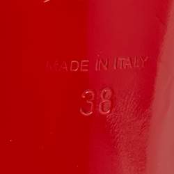 Pre Owned Christian Louboutin Beige Patent Leather Pigalle Pumps Size 38