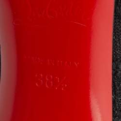 مملوكة مسبقًا Christian Louboutin Black Suede and Lace Follies Pointed Toe Pumps Size 38.5
