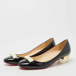 Pre Owned Christian Louboutin Black Patent Leather Zerlisixty Pumps Size 39