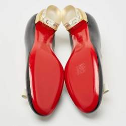 Pre Owned Christian Louboutin Black Patent Leather Zerlisixty Pumps Size 39