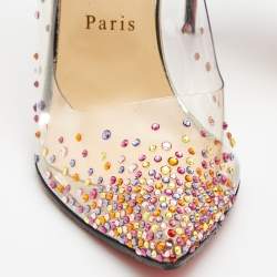 Christian Louboutin Multicolor Printed Lurex Fabric and PVC Degrastrass Pumps Size 39.5