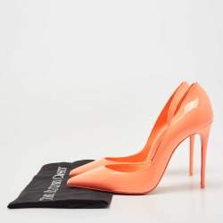 Christian Louboutin Orange Patent Leather Iriza Pumps Size 37.5