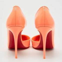 Christian Louboutin Orange Patent Leather Iriza Pumps Size 37.5