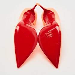 Christian Louboutin Orange Patent Leather Iriza Pumps Size 37.5