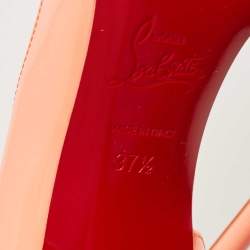 Christian Louboutin Orange Patent Leather Iriza Pumps Size 37.5