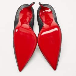 Pre Owned Christian Louboutin Multicolor Laminated Suede Disco Queen Kate Pumps Size 38
