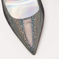 Pre Owned Christian Louboutin Multicolor Laminated Suede Disco Queen Kate Pumps Size 38