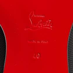 Pre Owned Christian Louboutin Black Mesh Leather Greggo Lace Up Oxfords Size 40