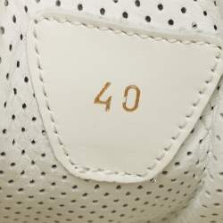 Pre Owned Christian Louboutin  Two Tone Leather and Mesh Sharkina Sneakers Size 40
