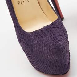 Christian Louboutin Purple Python Daffodile Pumps Size 39