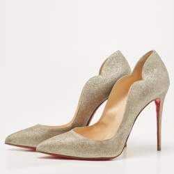 مملوكة مسبقًا Christian Louboutin Metallic Glitter Hot Chick Pumps Size 40