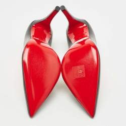 Pre Owned Christian Louboutin Black Leather Maastricht Pumps Size 40