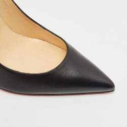 Pre Owned Christian Louboutin Black Leather Maastricht Pumps Size 40