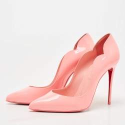 مملوكة مسبقًا Christian Louboutin Pink Patent Leather Hot Chick Pumps Size 38