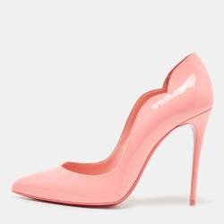 مملوكة مسبقًا Christian Louboutin Pink Patent Leather Hot Chick Pumps Size 38