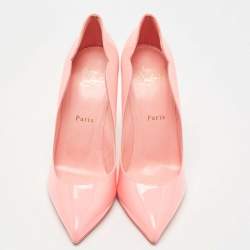 مملوكة مسبقًا Christian Louboutin Pink Patent Leather Hot Chick Pumps Size 38