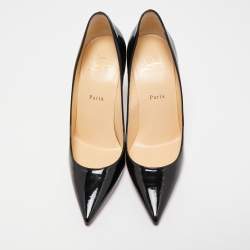 مملوكة مسبقًا Christian Louboutin Black Patent Leather So Kate Pumps Size 40