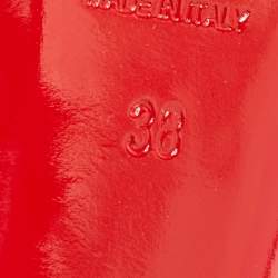 Pre Owned Christian Louboutin Grey Suede Peep Toe Platform Ankle Booties Size 38