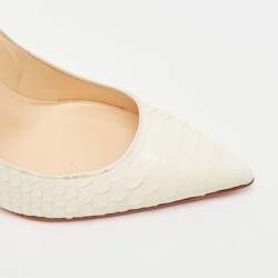 Christian Louboutin Off White Python Kate Pumps Size 38.5