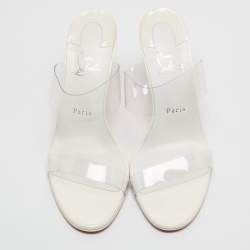 مملوكة مسبقًا Christian Louboutin Transparent PVC Just Nothing Sandals Size 40