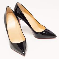 Christian Louboutin Black Patent Leather Pigalle Pointed Toe Pumps Size 40