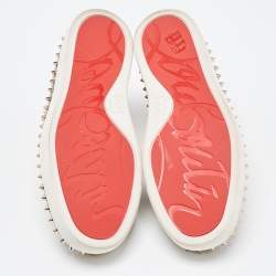 Pre Owned Christian Louboutin Gold Gritter Pik Boat Sneakers Size 36