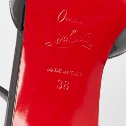 Pre Owned Christian Louboutin Multicolor Patent Leather Mondiri Sandals Size 38