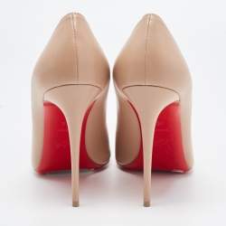 مملوكة مسبقًا Christian Louboutin Beige Leather So Kate Pumps Size 39.5 