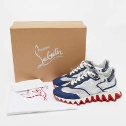 Pre Owned Christian Louboutin Multicolor Leather and Mesh Sharkina Sneakers Size 39