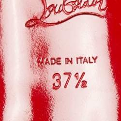 Pre Owned حذاء باليرينا فلات كريستيان لوبوتان جلد أسود مقاس 37.5 