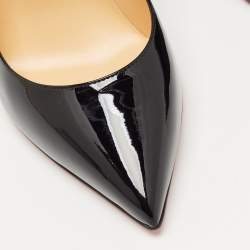 Christian Louboutin Black Patent Hot Chick Pumps Size 37