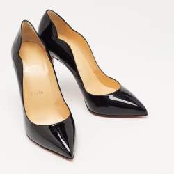 Christian Louboutin Black Patent Hot Chick Pumps Size 37