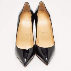 Christian Louboutin Black Patent Hot Chick Pumps Size 37