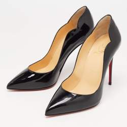 Christian Louboutin Black Patent Hot Chick Pumps Size 37
