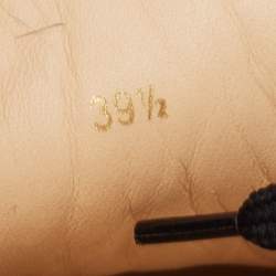 Pre Owned Christian Louboutin Brown/Black Embossed Snakeskin Louis Spikes High Top Sneakers Size 39.5